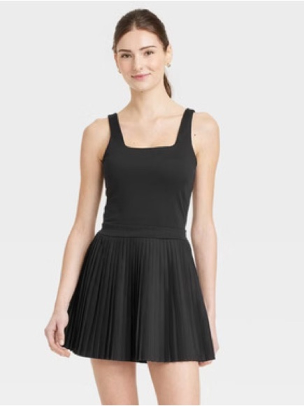 all in motion Black Sleeveless Pleated Tennis Mini Dress Size S Small - Picture 1 of 12